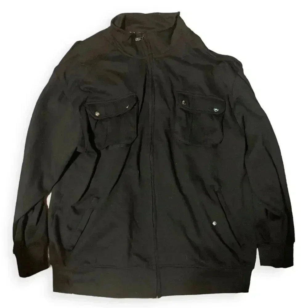 American heritage black zip up jacket